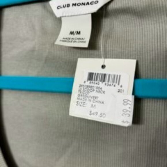 Club Monaco long sleeved scoop neck top NWT Size M - Picture 2 of 6
